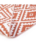 Tapis extérieur rectangulaire Vahiné motifs losanges terracotta - 270x470 cm