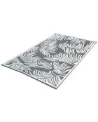 Tapis extérieur rectangulaire Hawaï motifs palmiers gris - 270x470 cm
