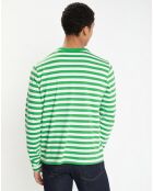 T-Shirt Regular Fit Marinière vert/blanc
