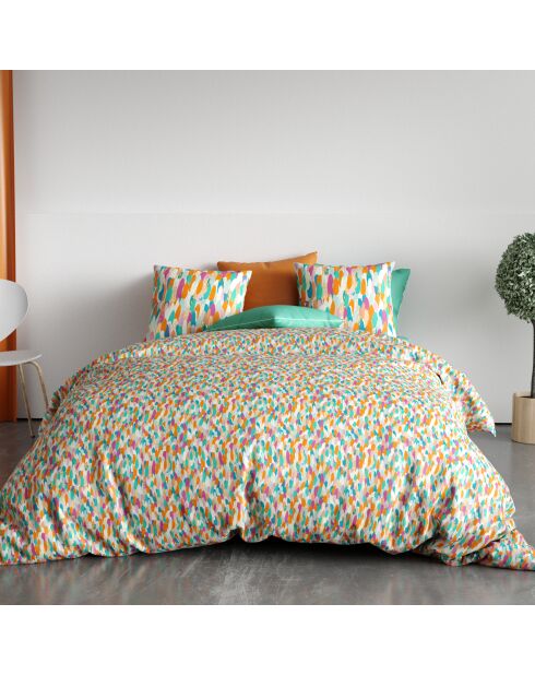 Juego de funda de edredón naranja amapola