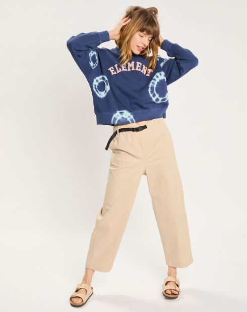 Sweat Circle Crew tie & dye bleu marine