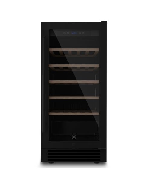 Zwarte ingebouwde wijnkelder met 32 flessen - 38x57,5x83 cm