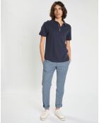 Hampton Travel Tropical blauwe getailleerde broek van wolmix
