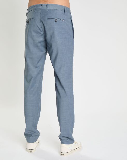 Hampton Travel Tropical blauwe getailleerde broek van wolmix