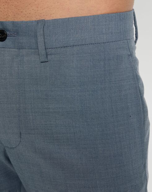 Hampton Travel Tropical blauwe getailleerde broek van wolmix