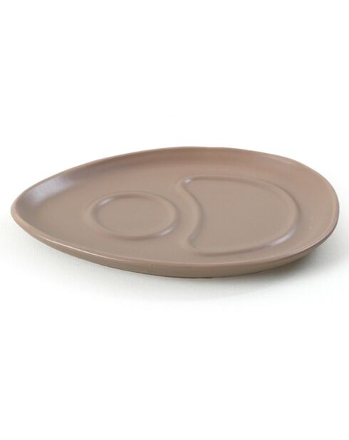 2 Tasses à café + Soucoupes taupe