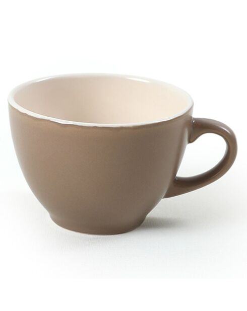 2 Tasses à café + Soucoupes taupe
