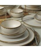 Service de table en céramique - 24 pièces blanc