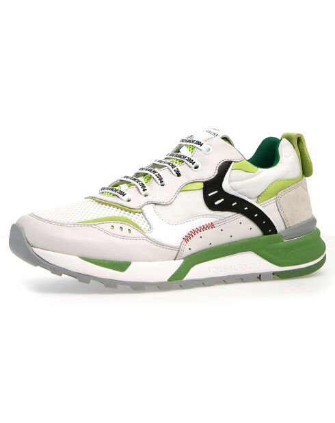 Sneakers en Cuir Louis gris/blanc/vert