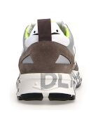 Sneakers en Velours de Cuir Paul gris/blanc