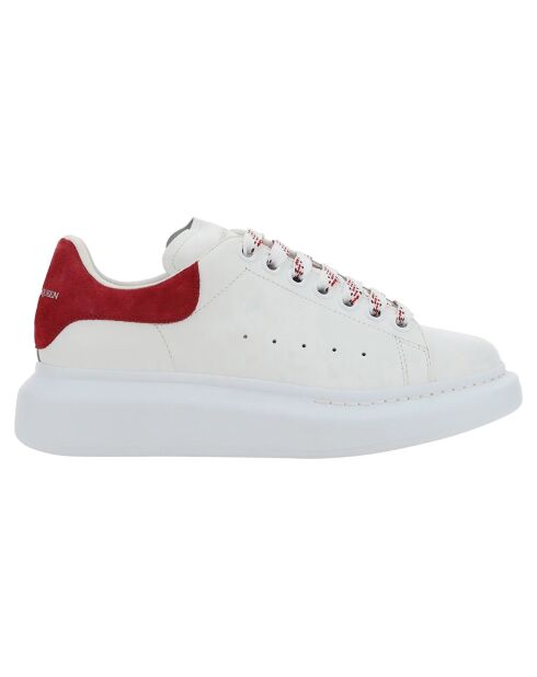 Baskets en Cuir Oversized blanc/rouge