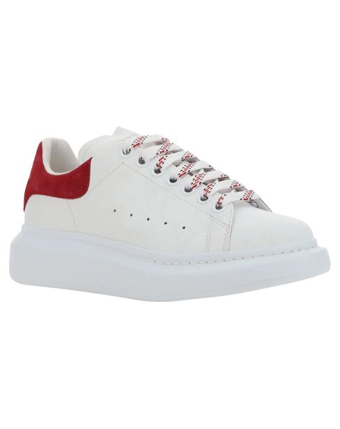 Baskets en Cuir Oversized blanc/rouge