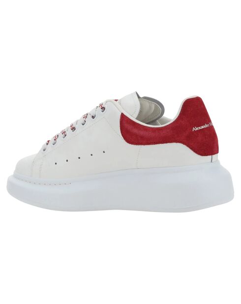 Baskets en Cuir Oversized blanc/rouge