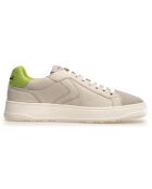 Sneakers en Cuir Félix beige/olive