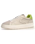 Sneakers en Cuir Félix beige/olive