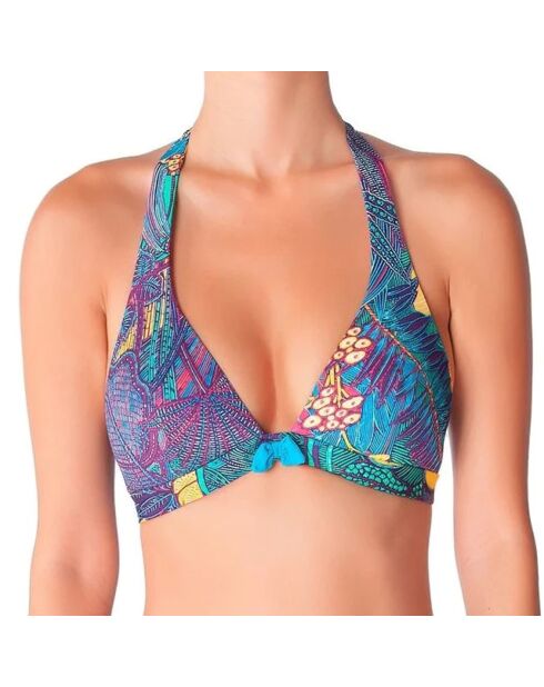 Haut de maillot de bain triangle Tropical Jungle multicolore