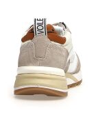 Sneakers en Cuir et Velours de Cuir Max beige/gris