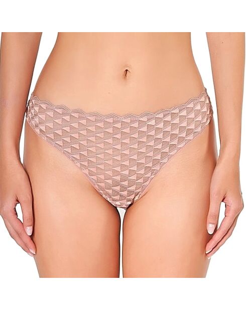 Tanga brésilien Dancing Queen rose poudré