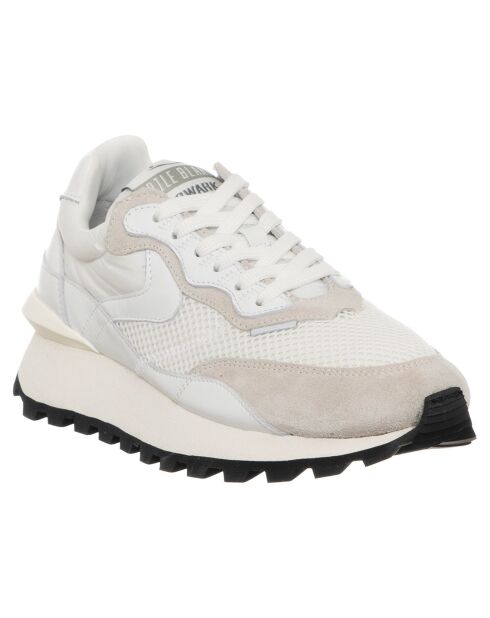 Sneakers en Cuir Léo blanches
