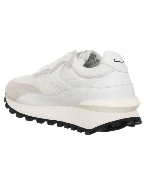 Sneakers en Cuir Léo blanches