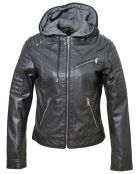 Veste en Cuir Coria noire