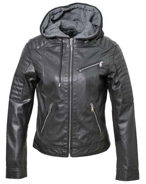 Veste en Cuir Coria noire