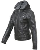 Veste en Cuir Coria noire