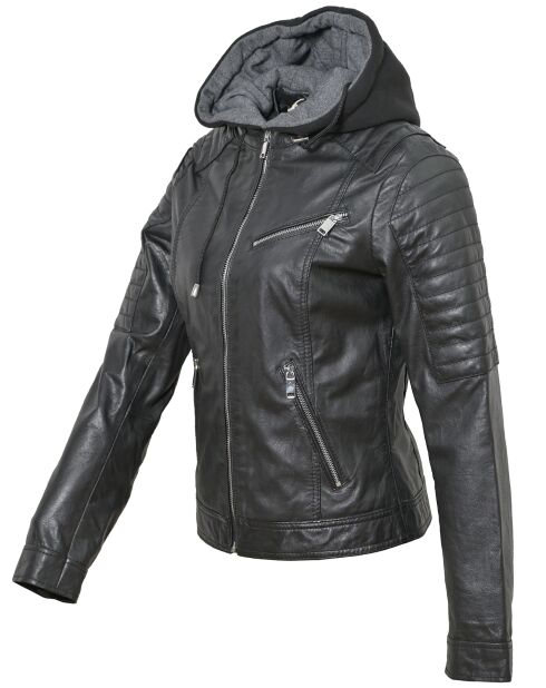 Veste en Cuir Coria noire