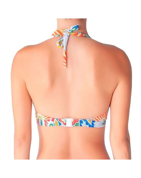 Mehrfarbiges Mango Tango Bandeau Bikinioberteil