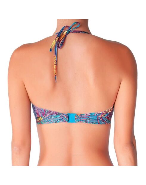 Haut de maillot de bain triangle Tropical Jungle multicolore