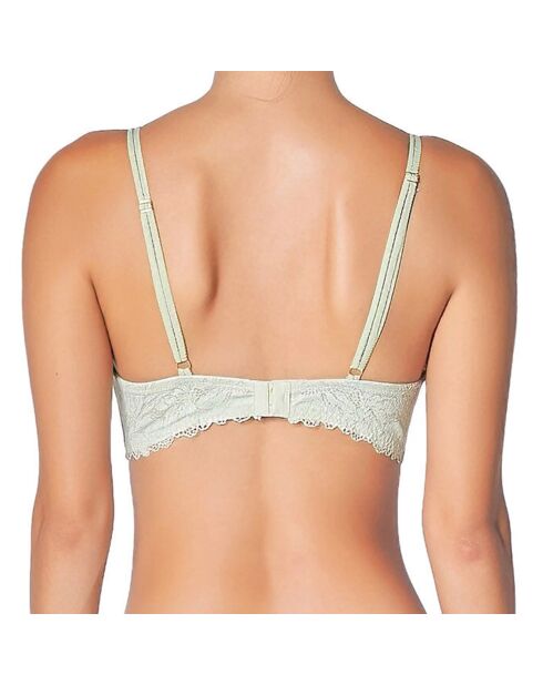 Hellgrüner Bralette-BH mit Herz aus Glas