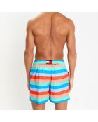 Short de bain rayé multicolore