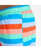 Short de bain rayé multicolore