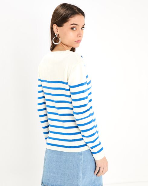 Pull Camila écru/bleu