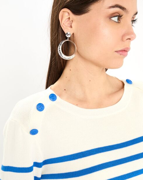 Pull Camila écru/bleu