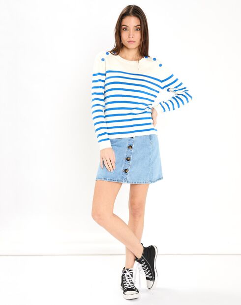 Pull Camila écru/bleu