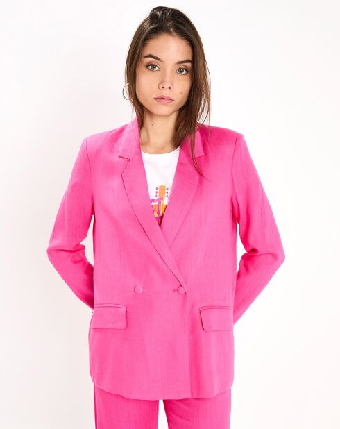 Veste en Lin mélangé Aileen fushia