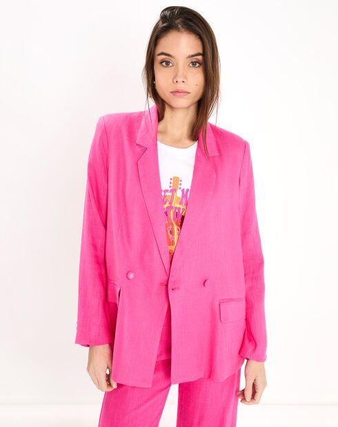 Veste en Lin mélangé Aileen fushia