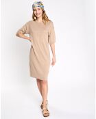 Robe pull cr beige