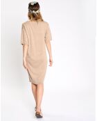 Robe pull cr beige