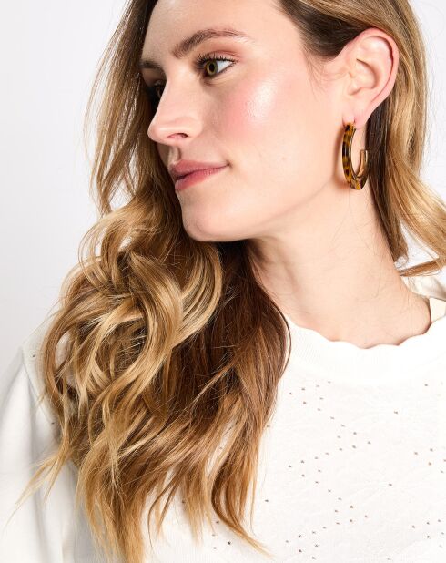 Sweat brodé ml blanc