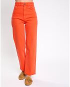 Jean 80's bord franc orange vif