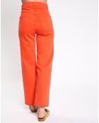 Jean 80's bord franc orange vif