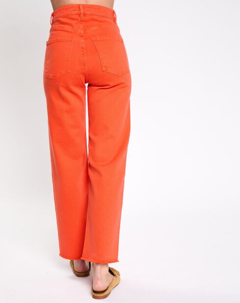 Jean 80's bord franc orange vif