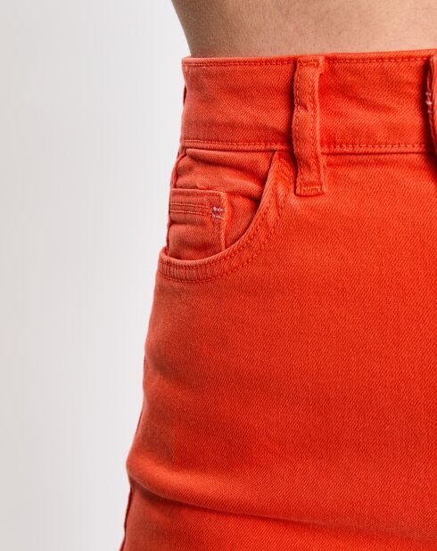 Jean 80's bord franc orange vif