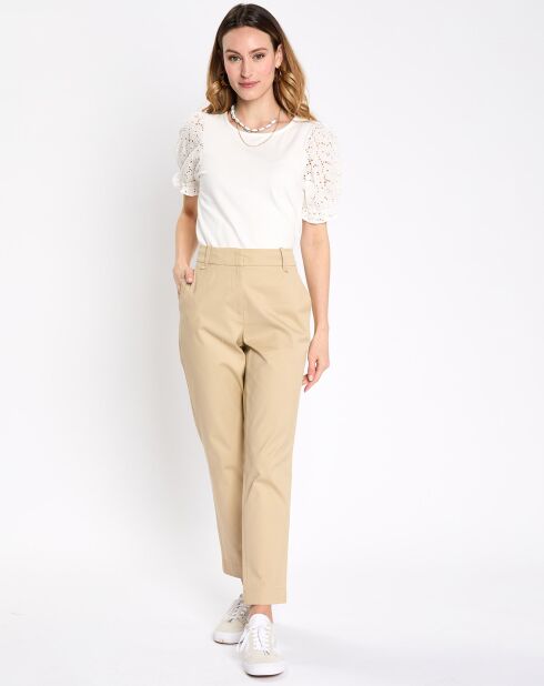 Pantalon classique beige