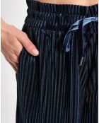 Pantalon en Velours fluide rib bleu marine