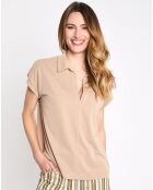 Top polo beige