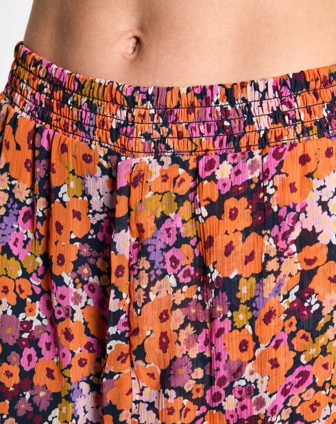Jupe courte à volant multicolore