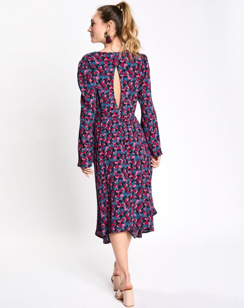 Robe à lacets print multicolore